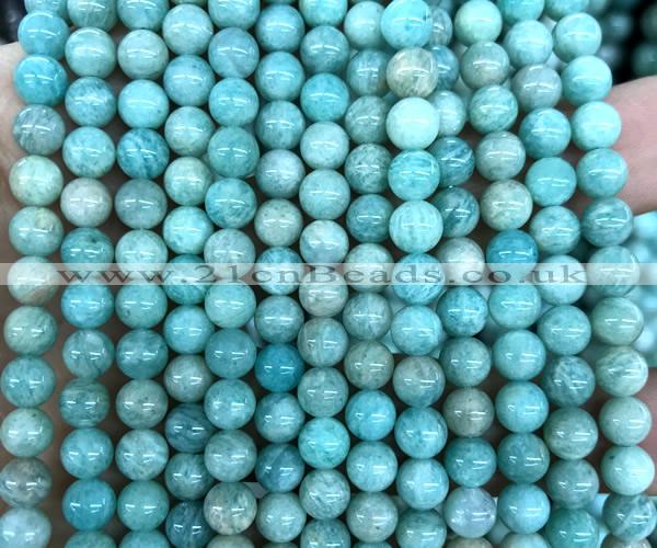 CAM1811 15 inches 6mm round amazonite gemstone beads