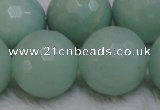 CAM182 15.5 inches 16mm faceted round amazonite gemstone beads