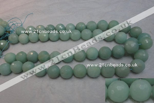 CAM182 15.5 inches 16mm faceted round amazonite gemstone beads