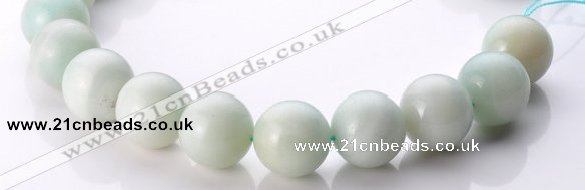 CAM23 15.5 inches natural amazonite round 20mm beads Wholesale