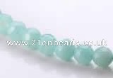 CAM26 faceted round 6mm natural amazonite stone beads wholesale