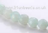 CAM27 faceted round natural amazonite 8mm stone beads Wholesale