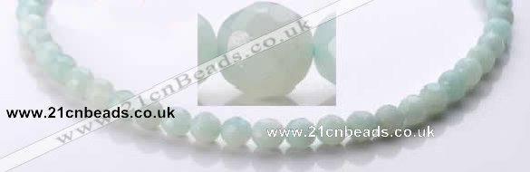 CAM27 faceted round natural amazonite 8mm stone beads Wholesale
