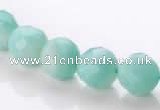 CAM28 10mm natural amazonite faceted round stone beads Wholesale