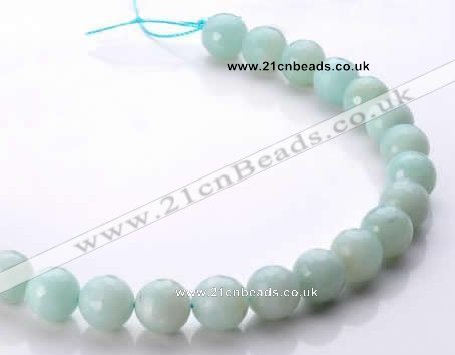 CAM30 natural amazonite faceted round 14mm stone beads Wholesale