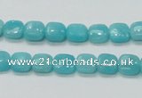 CAM305 15.5 inches 8*8mm square natural peru amazonite beads wholesale