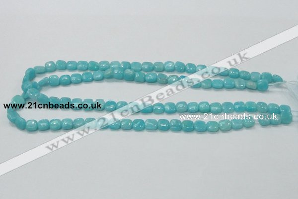 CAM305 15.5 inches 8*8mm square natural peru amazonite beads wholesale