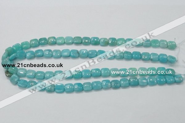 CAM306 15.5 inches 10*10mm square natural peru amazonite beads wholesale