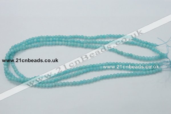 CAM307 15.5 inches 4mm round natural peru amazonite beads wholesale