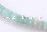 CAM31 4*6mm rondelle natural amazonite gemstone beads Wholesale