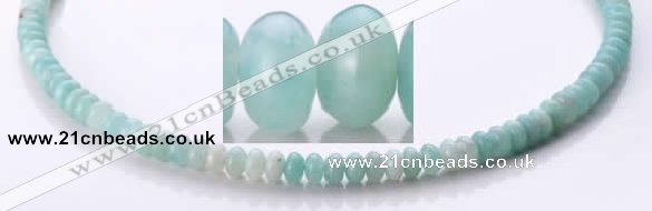 CAM31 4*6mm rondelle natural amazonite gemstone beads Wholesale