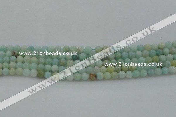 CAM321 15.5 inches 6mm round natural peru amazonite beads