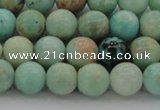 CAM322 15.5 inches 8mm round natural peru amazonite beads