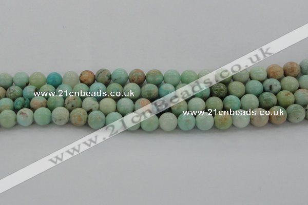 CAM323 15.5 inches 10mm round natural peru amazonite beads