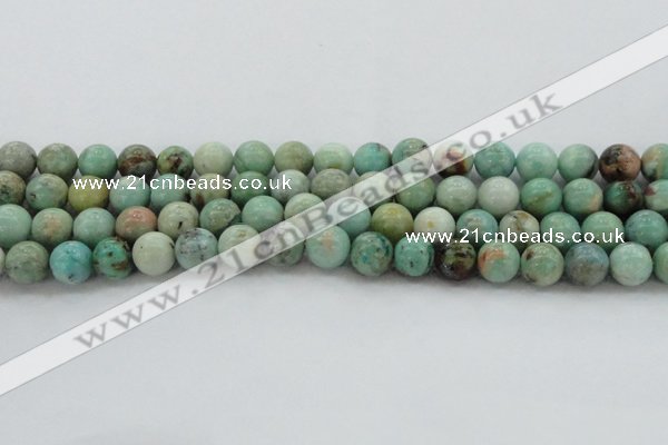 CAM324 15.5 inches 12mm round natural peru amazonite beads