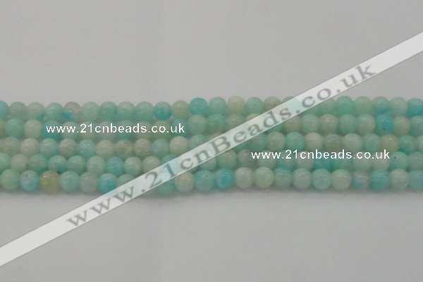 CAM332 15.5 inches 7mm round natural peru amazonite beads