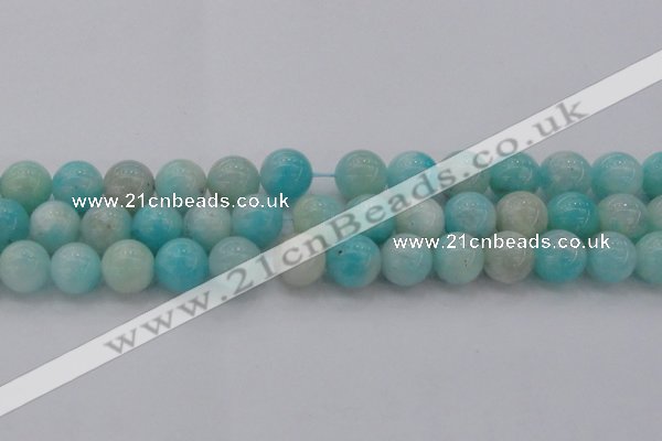 CAM335 15.5 inches 12mm round natural peru amazonite beads