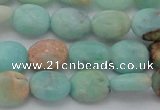 CAM336 15.5 inches 8*10mm oval natural peru amazonite beads