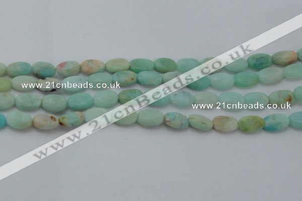 CAM337 15.5 inches 8*12mm oval natural peru amazonite beads