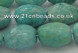 CAM342 15.5 inches 13*18mm faceted nuggets natural peru amazonite beads