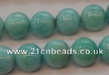 CAM355 15.5 inches 14mm round natural peru amazonite beads wholesale