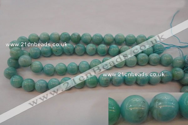CAM355 15.5 inches 14mm round natural peru amazonite beads wholesale