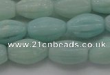 CAM360 15.5 inches 10*15mm carved rice amazonite gemstone beads