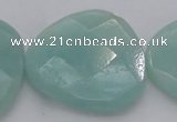 CAM367 15.5 inches 33*33mm faceted triangle amazonite beads