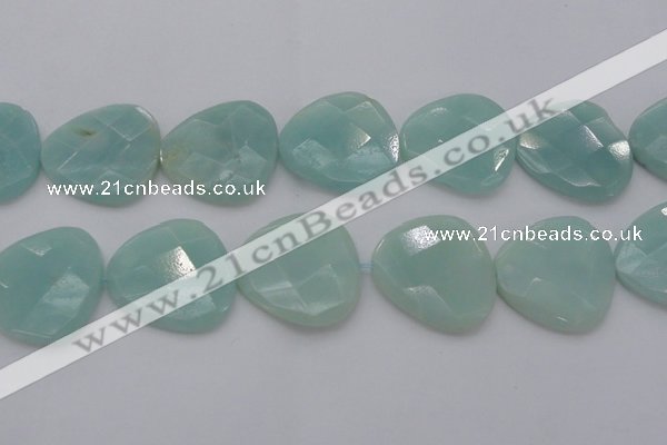 CAM367 15.5 inches 33*33mm faceted triangle amazonite beads