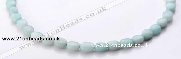 CAM37 5*7mm natural amazonite flat oval gemstone beads Wholesale