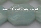 CAM370 15.5 inches 25*30mm faceted octagonal amazonite beads