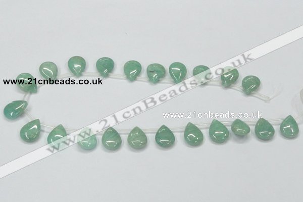 CAM416 15.5 inches 13*18mm flat teardrop natural russian amazonite beads