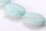 CAM43 flat oval 18*25mm natural amazonite beads wholesale