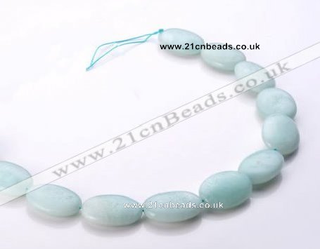 CAM43 flat oval 18*25mm natural amazonite beads wholesale