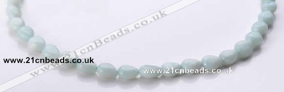 CAM44 8*10mm natural amazonite flat teardrop beads Wholesale