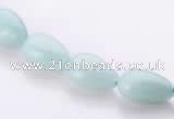 CAM45 8*12mm natural amazonite flat teardrop beads Wholesale