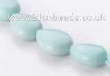 CAM46 10*14mm natural amazonite flat teardrop beads Wholesale