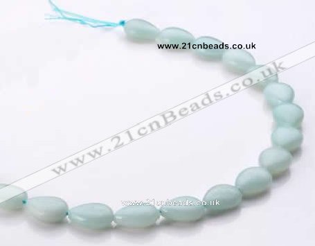 CAM47 flat teardrop natural amazonite 12*16mm beads Wholesale