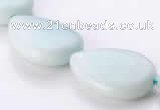 CAM51 natural amazonite 18*25mm flat teardrop beads Wholesale