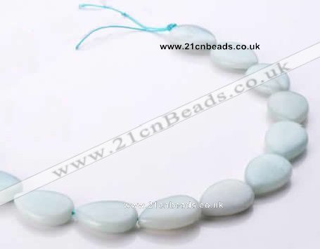 CAM51 natural amazonite 18*25mm flat teardrop beads Wholesale