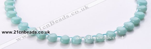 CAM52 8*11mm flat teardrop natural amazonite gemstone beads