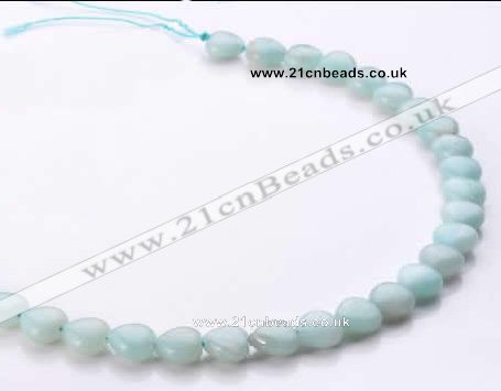 CAM53 10*10mm heart natural amazonite gemstone beads Wholesale