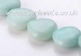 CAM56 16*16mm natural amazonite heart gemstone beads Wholesale