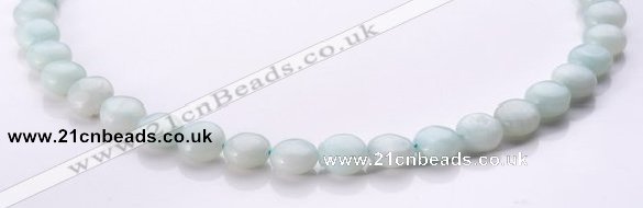 CAM57 10mm coin natural amazonite gemstone beads Wholesale