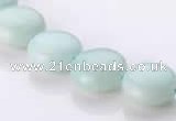 CAM58 12mm coin natural amazonite gemstone beads Wholesale