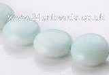 CAM59 14mm coin natural amazonite gemstone beads Wholesale