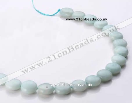 CAM59 14mm coin natural amazonite gemstone beads Wholesale