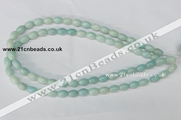 CAM602 15.5 inches 8*11mm rice Chinese amazonite gemstone beads