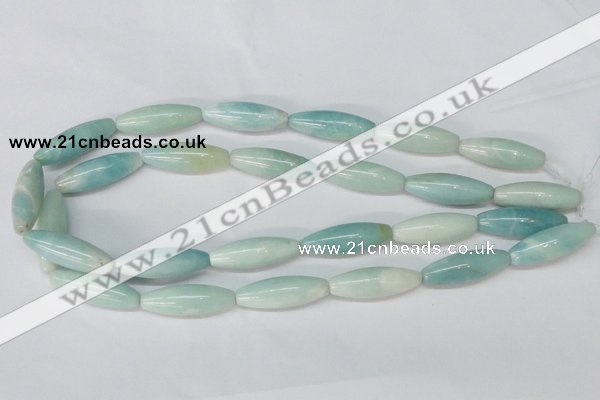 CAM603 15.5 inches 10*30mm rice Chinese amazonite gemstone beads