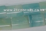 CAM606 15.5 inches 15*20mm flat tube Chinese amazonite beads